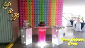 Decoração Festa Neon