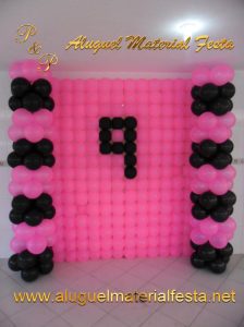 Decoração Bola Rosa Nove