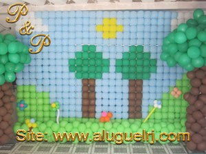 Decoração com Painel de Bola Fazendinha