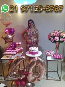 decoração para festa de 40 anos feminina simples