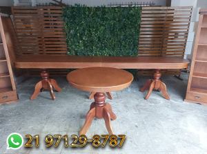 Aluguel Mesa Rustico Oval