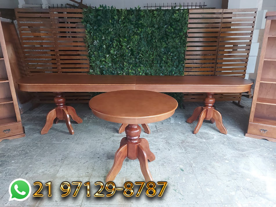 Aluguel Mesa Rustico Oval