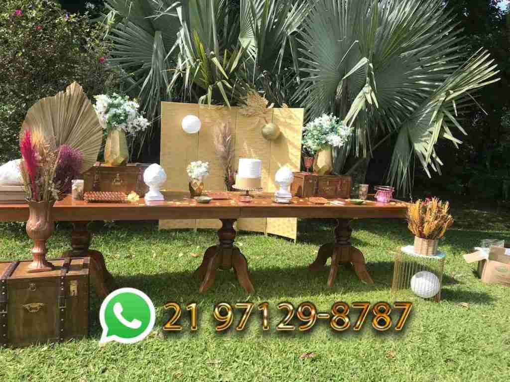 Aluguel de Mesa Rustica para Decoração de Casamento