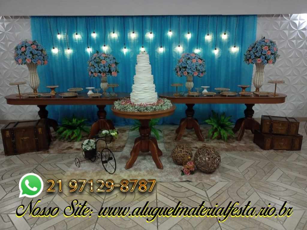 Aluguel Mesa Rustico Oval