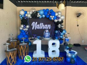 Decoração 18 anos masculino elegante